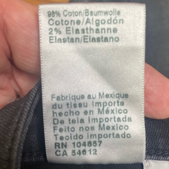 Adriano Goldschmidt Prima cigarette Ankle Gray Coated Denim Jeans size 28 - Picture 11 of 12